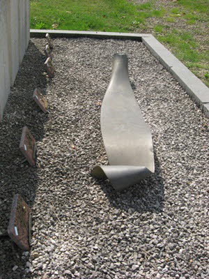 Memorial to crew of ND583 -Remains of a Prop